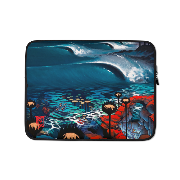 “The Cosmic Black Thistle Reef 23” Laptop Sleeve