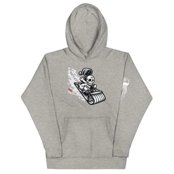 "Cosmic Toboggan" (black and white) Unisex Hoodie