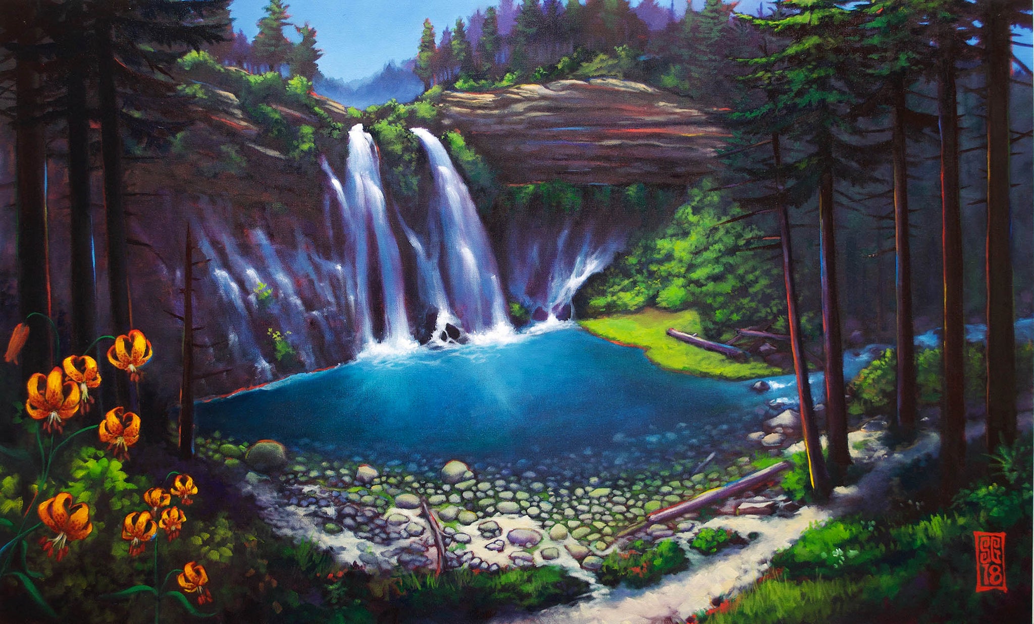 "Burney Falls" Canvas Print