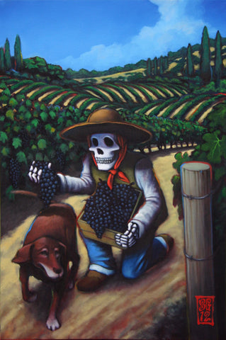 Picking the Grapes Giclee print - Redeye Laboratories