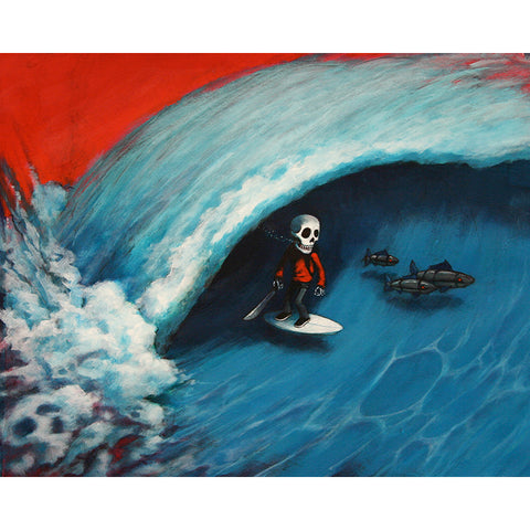 Walking the Fish ($40) Paper Print - Redeye Laboratories