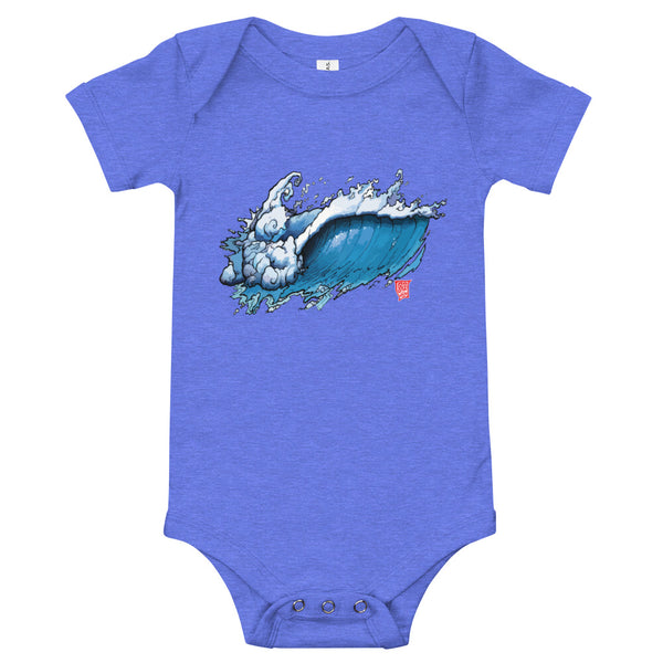 “The Wave” Baby short sleeve one piece