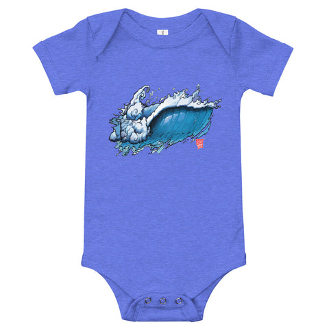 “The Wave” Baby short sleeve one piece