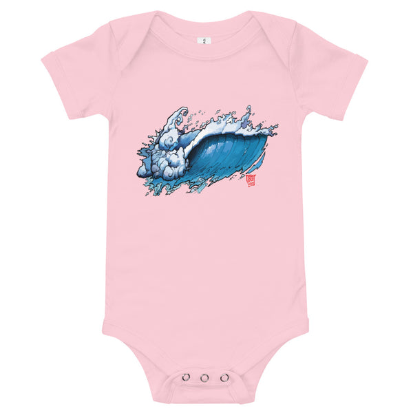 “The Wave” Baby short sleeve one piece