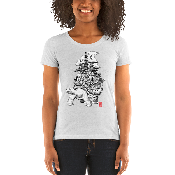 "Tortoise Land" Ladies' short sleeve t-shirt  - Redeye Laboratories