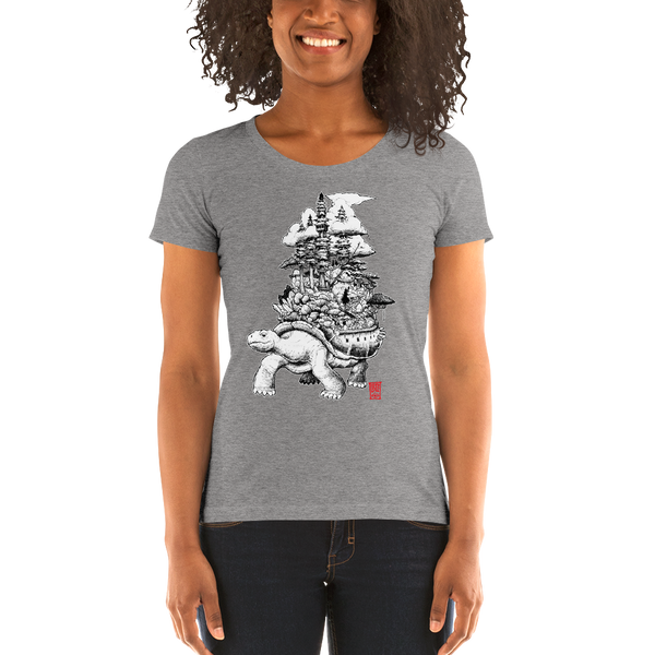 "Tortoise Land" Ladies' short sleeve t-shirt  - Redeye Laboratories