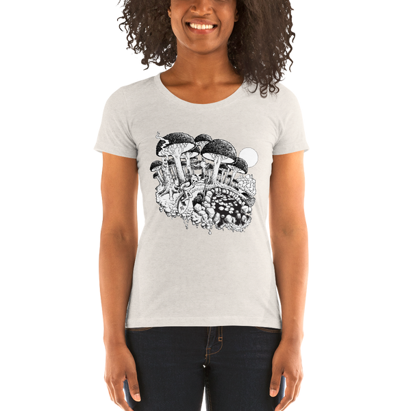 "Mushroom Forest" Ladies' short sleeve t-shirt  - Redeye Laboratories