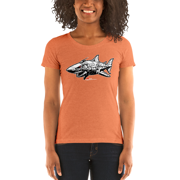 "Robo Shark" Ladies' short sleeve t-shirt  - Redeye Laboratories
