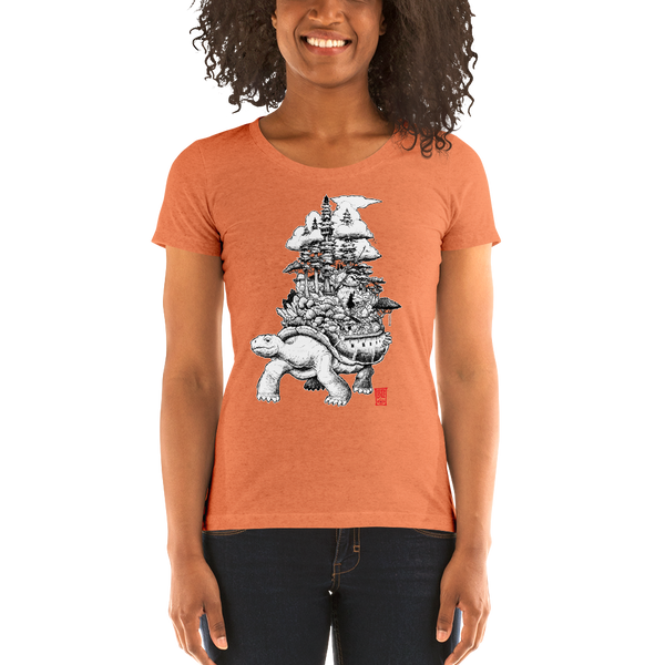 "Tortoise Land" Ladies' short sleeve t-shirt  - Redeye Laboratories