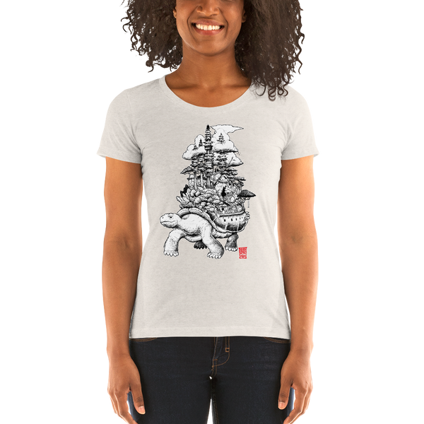 "Tortoise Land" Ladies' short sleeve t-shirt  - Redeye Laboratories