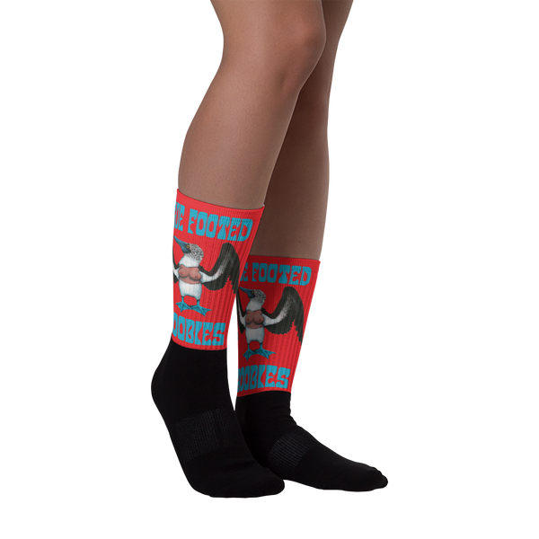 Blue Footed Boobies Black foot socks Socks - Redeye Laboratories