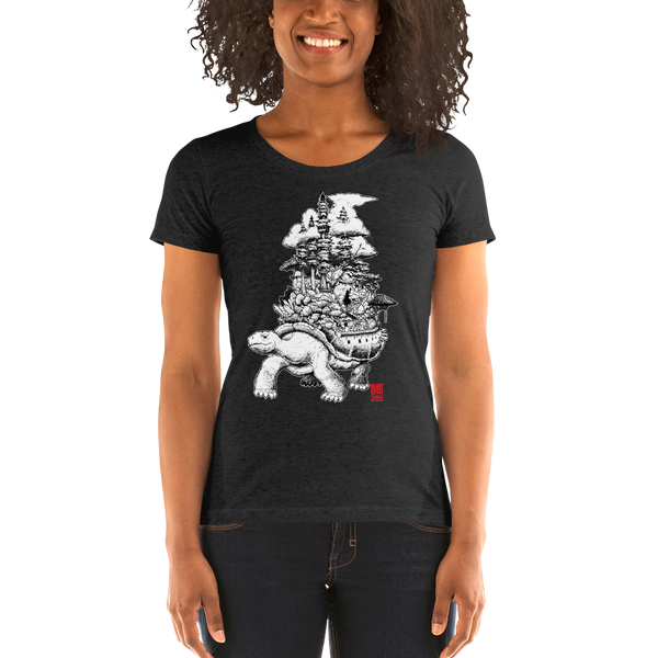 "Tortoise Land" Ladies' short sleeve t-shirt  - Redeye Laboratories