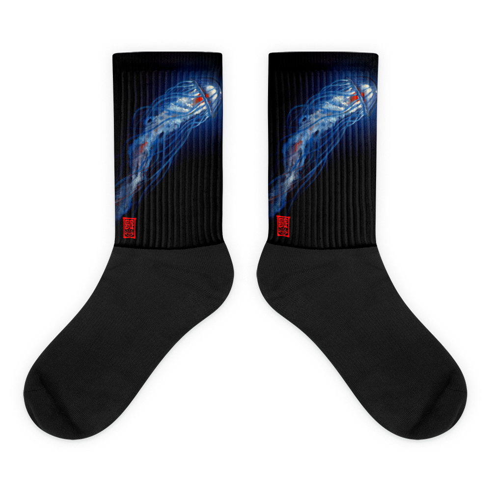 Blue Jelly Red Heart Socks  - Redeye Laboratories