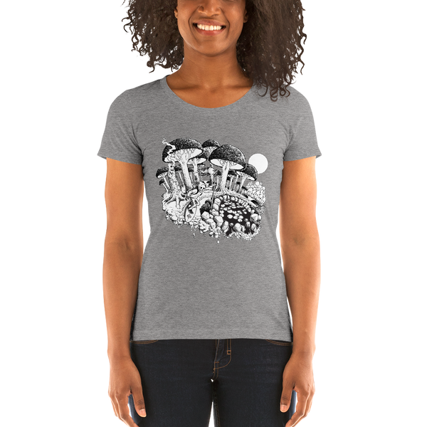 "Mushroom Forest" Ladies' short sleeve t-shirt  - Redeye Laboratories