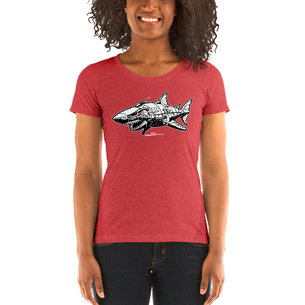 "Robo Shark" Ladies' short sleeve t-shirt  - Redeye Laboratories