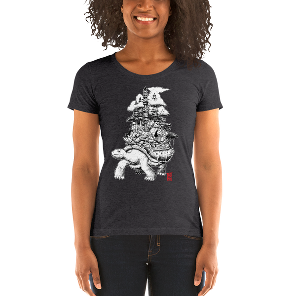 "Tortoise Land" Ladies' short sleeve t-shirt  - Redeye Laboratories