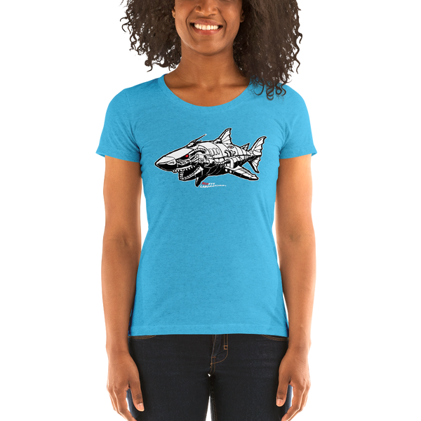 "Robo Shark" Ladies' short sleeve t-shirt  - Redeye Laboratories
