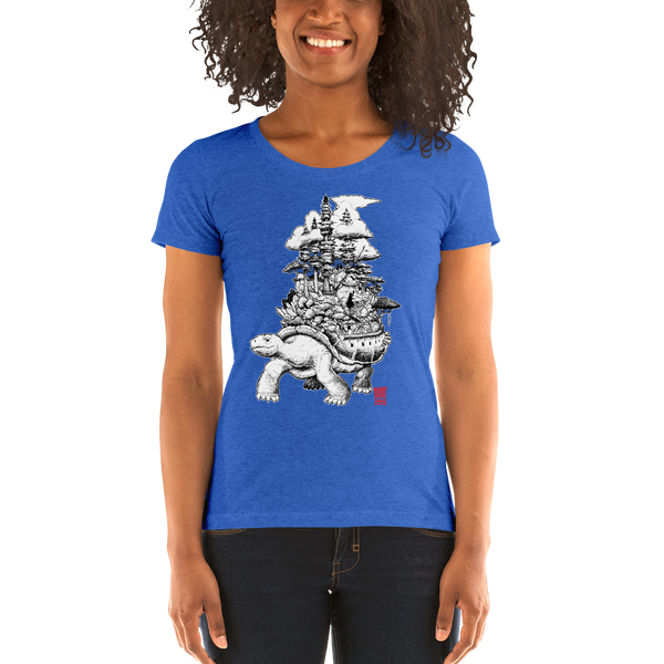 "Tortoise Land" Ladies' short sleeve t-shirt  - Redeye Laboratories