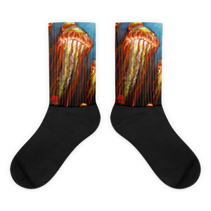 Rise Of The Jellies Black foot socks Socks - Redeye Laboratories