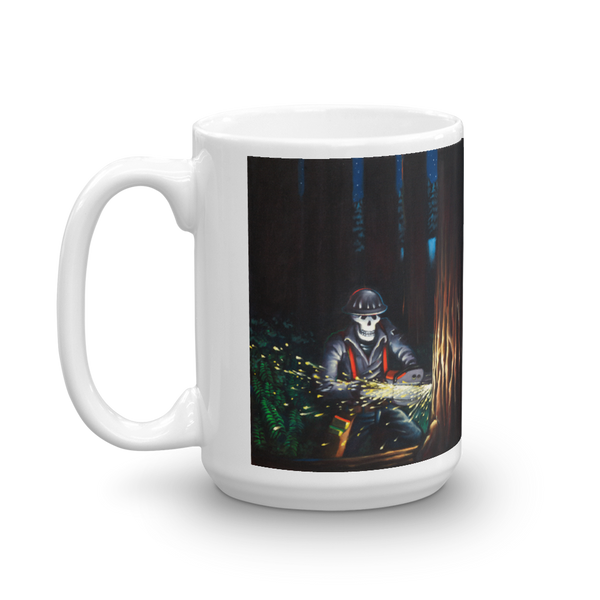 Graham's Piece - Skeleton Lumberjack Mug mug - Redeye Laboratories