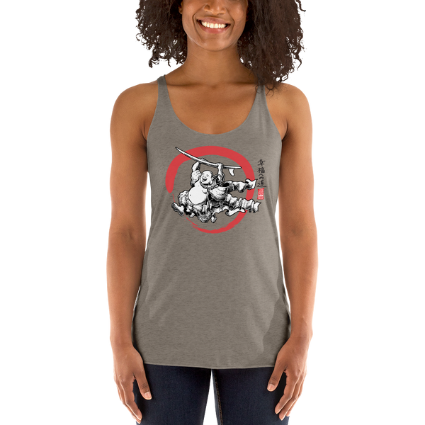 "Surfing Buddha" Women's Racerback Tank  - Redeye Laboratories