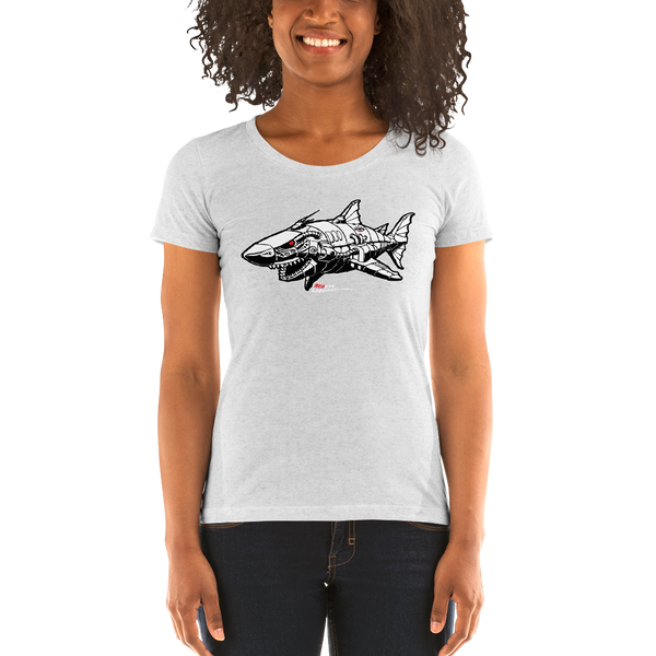 "Robo Shark" Ladies' short sleeve t-shirt  - Redeye Laboratories