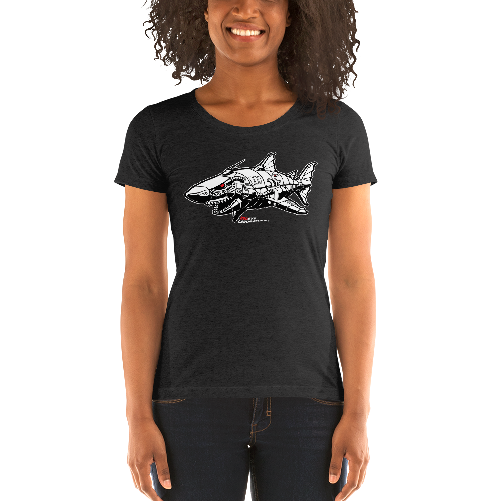 "Robo Shark" Ladies' short sleeve t-shirt  - Redeye Laboratories