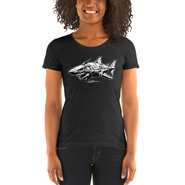 "Robo Shark" Ladies' short sleeve t-shirt  - Redeye Laboratories