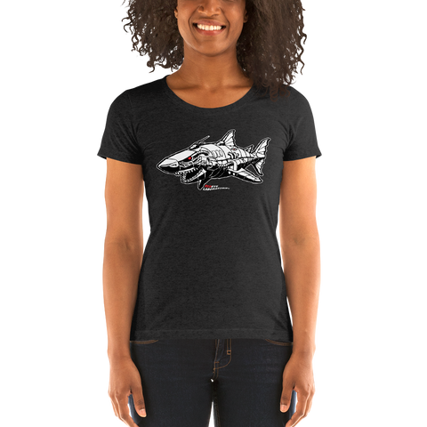 "Robo Shark" Ladies' short sleeve t-shirt  - Redeye Laboratories