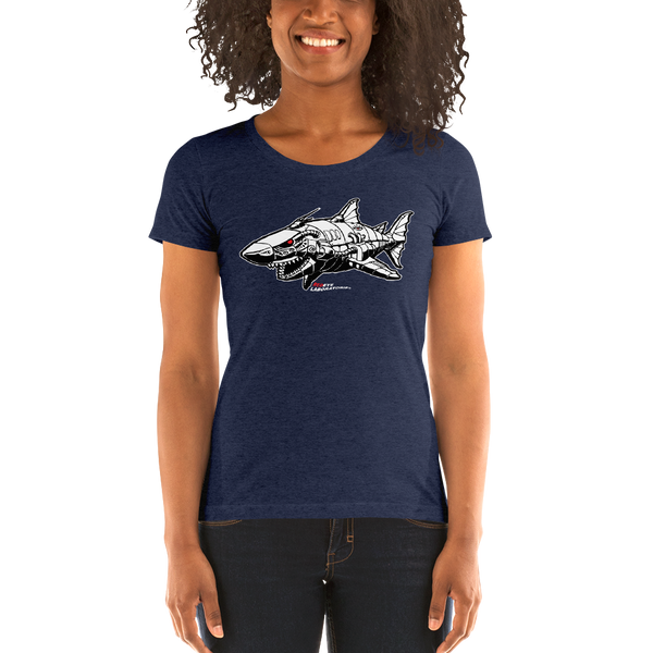 "Robo Shark" Ladies' short sleeve t-shirt  - Redeye Laboratories
