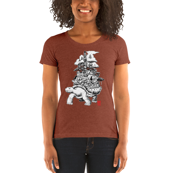 "Tortoise Land" Ladies' short sleeve t-shirt  - Redeye Laboratories
