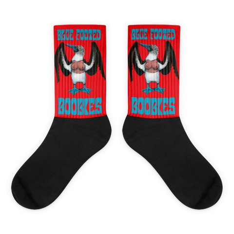 Blue Footed Boobies Black foot socks Socks - Redeye Laboratories