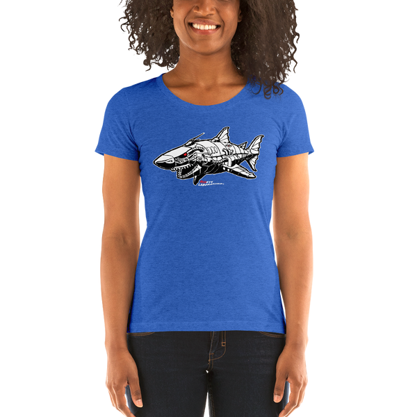 "Robo Shark" Ladies' short sleeve t-shirt  - Redeye Laboratories