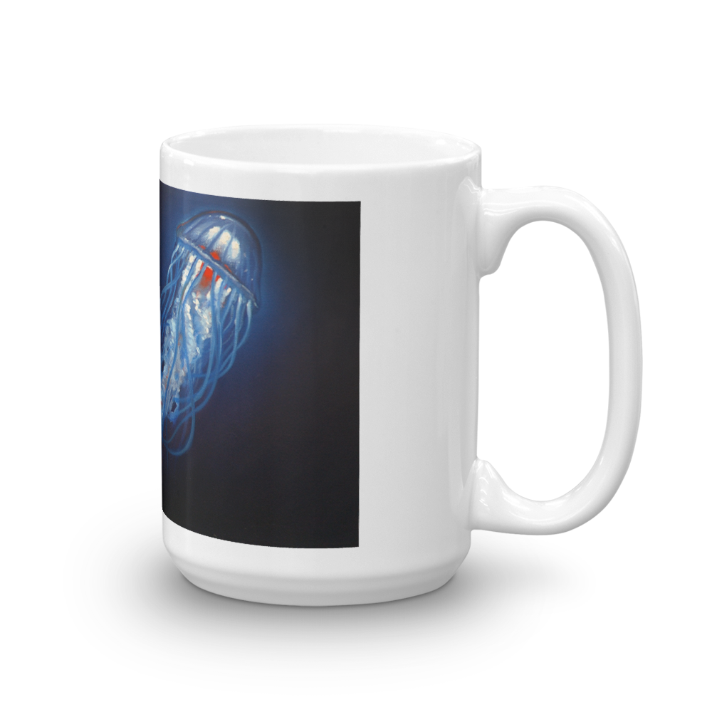 Blue Jelly Red Heart Mug mug - Redeye Laboratories