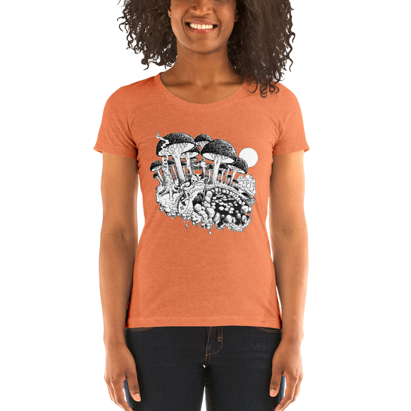 "Mushroom Forest" Ladies' short sleeve t-shirt  - Redeye Laboratories