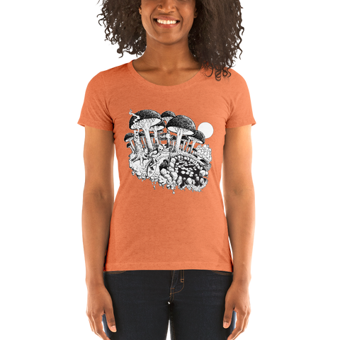 "Mushroom Forest" Ladies' short sleeve t-shirt  - Redeye Laboratories