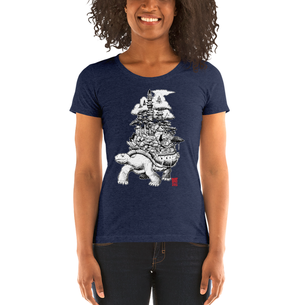 "Tortoise Land" Ladies' short sleeve t-shirt  - Redeye Laboratories