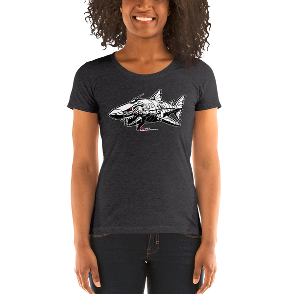 "Robo Shark" Ladies' short sleeve t-shirt  - Redeye Laboratories
