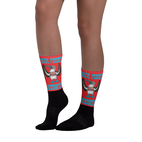 Blue Footed Boobies Black foot socks Socks - Redeye Laboratories