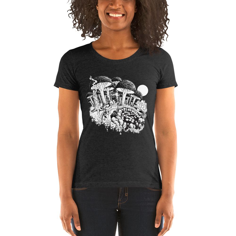 "Mushroom Forest" Ladies' short sleeve t-shirt  - Redeye Laboratories