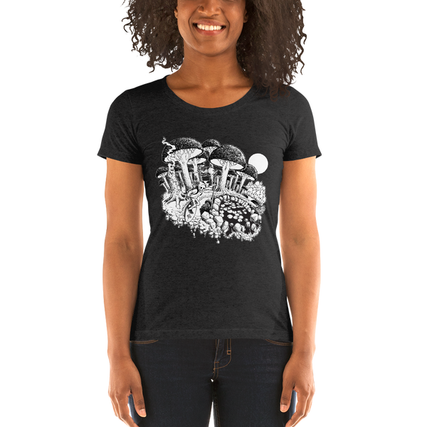 "Mushroom Forest" Ladies' short sleeve t-shirt  - Redeye Laboratories