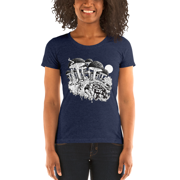 "Mushroom Forest" Ladies' short sleeve t-shirt  - Redeye Laboratories