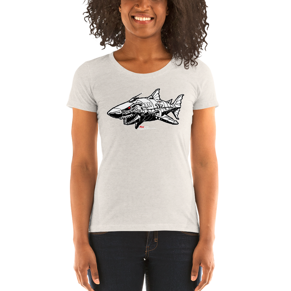 "Robo Shark" Ladies' short sleeve t-shirt  - Redeye Laboratories
