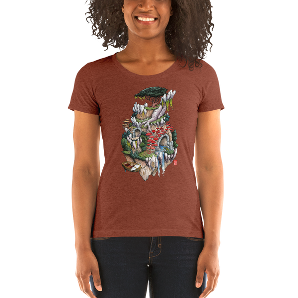 "Cosmic Island" Ladies' short sleeve t-shirt  - Redeye Laboratories