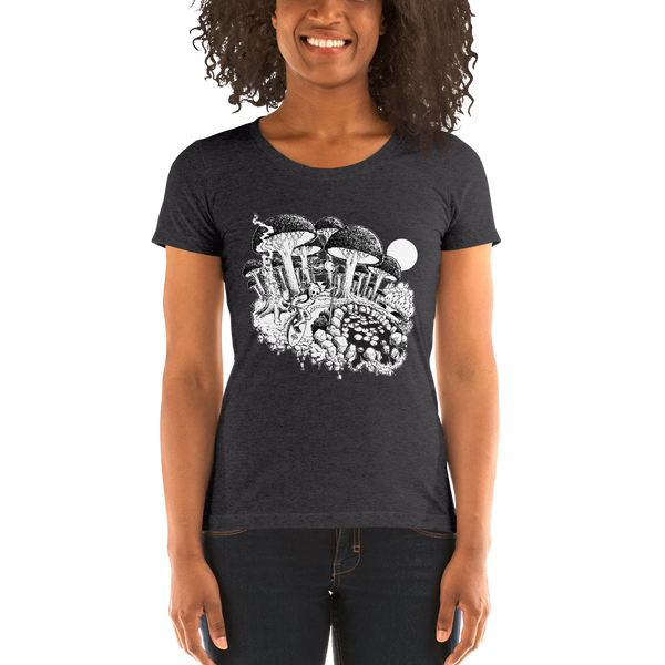 "Mushroom Forest" Ladies' short sleeve t-shirt  - Redeye Laboratories