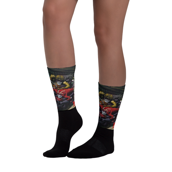 Bones On Board Black foot socks Socks - Redeye Laboratories