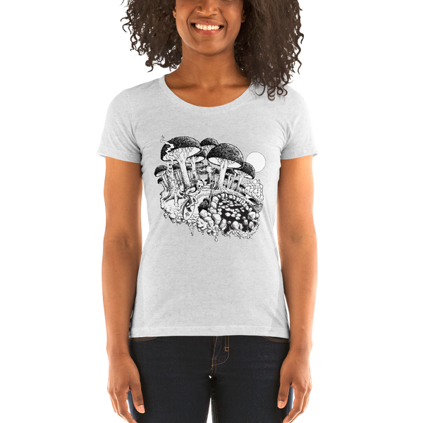 "Mushroom Forest" Ladies' short sleeve t-shirt  - Redeye Laboratories