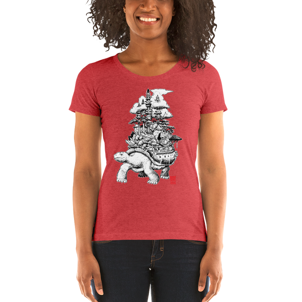 "Tortoise Land" Ladies' short sleeve t-shirt  - Redeye Laboratories