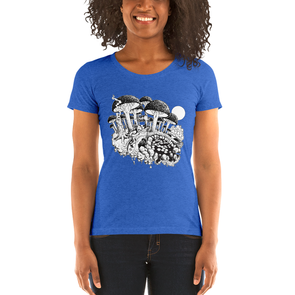 "Mushroom Forest" Ladies' short sleeve t-shirt  - Redeye Laboratories