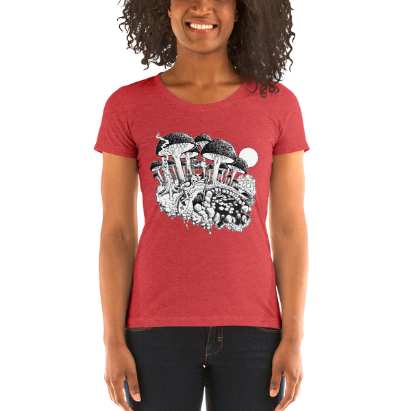 "Mushroom Forest" Ladies' short sleeve t-shirt  - Redeye Laboratories